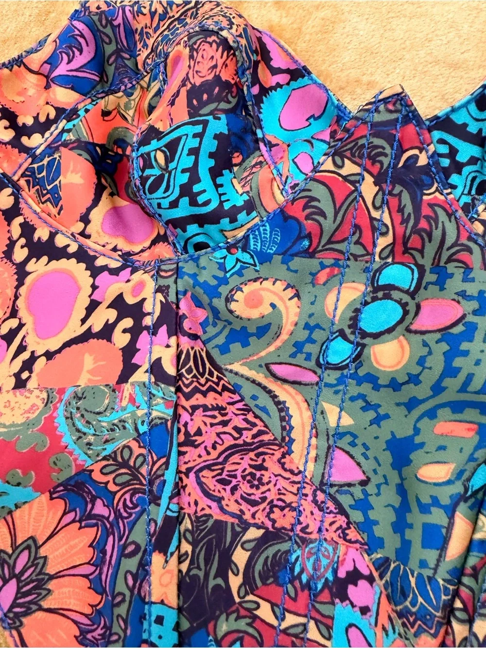 Urban Outfitters Multicolor Paisley Bustier Camisole